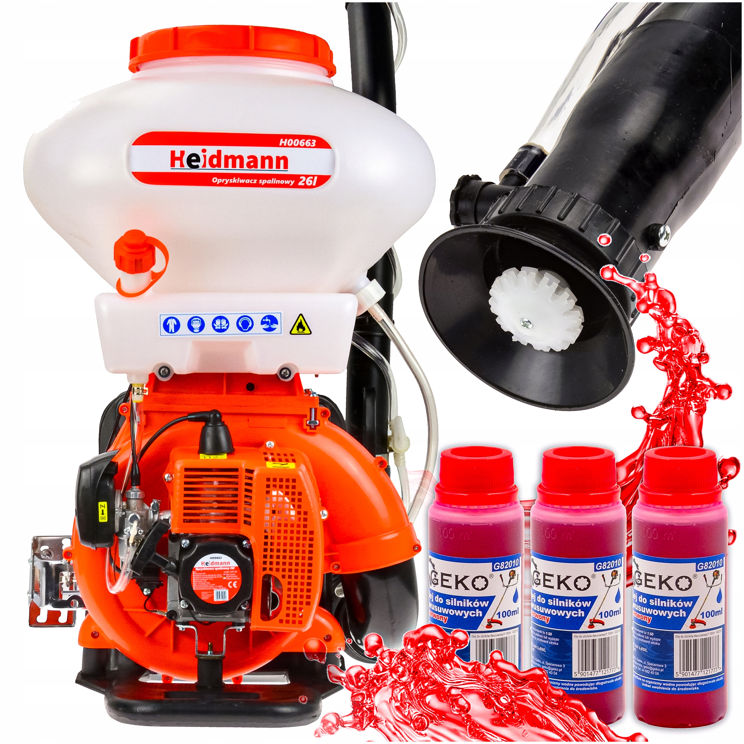 Benzínový ruksak HEIDMANN 26L H00663